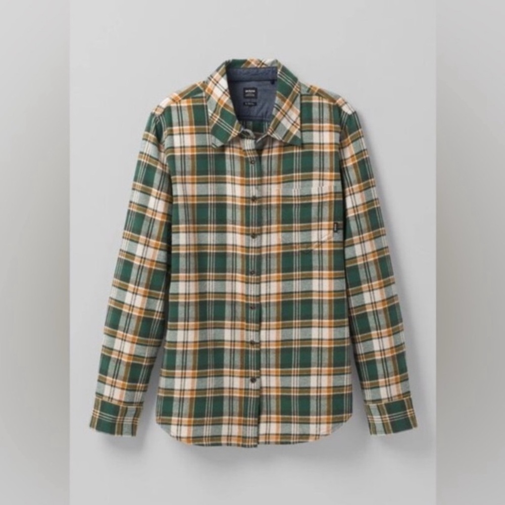 NWOT Prana Golden Canyon Flannel - XL - Soft Pine